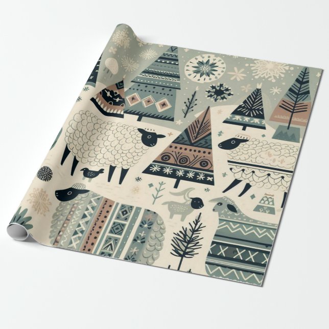 Wooly Winter Wonderland Geschenkpapier (Ungerollt)