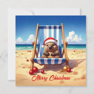Wooly Wombat Weihnachtsmannmütze Frohe Weihnachten