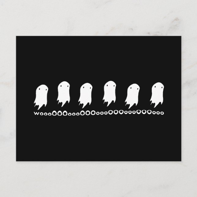 Wooo Ghosts Postkarte (Vorderseite)