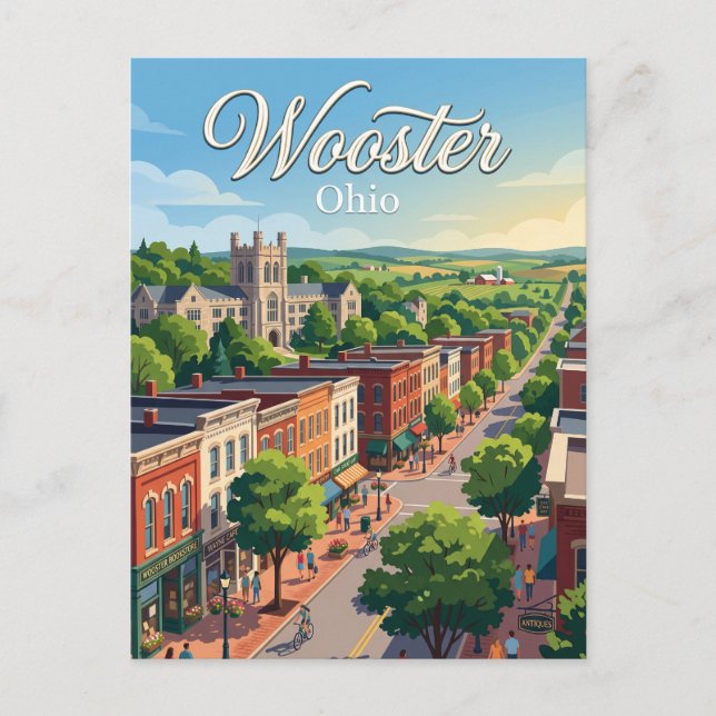 Wooster, Ohio Postkarte (Vorderseite)