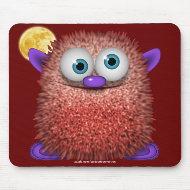 Woozle der Niedliche Wuzzy Hintern & Moon, Kinder  Mousepad (Vorne)