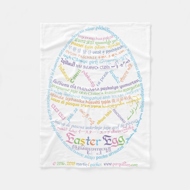 Wor(l)d Ostereier Fleece Blanken (Vorderseite)