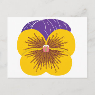 Wor(l)d Pansy Postcard Postkarte