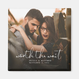 Woran sich das Wait Wedding Foto Script Modern Ove Magnet