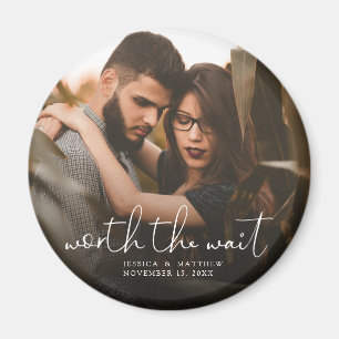 Woran sich das Wait Wedding Foto Script Modern Ove Magnet