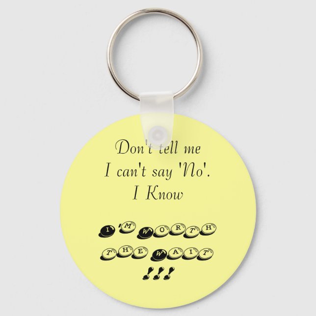 Worauf warten schlüsselanhänger (Vorderseite)