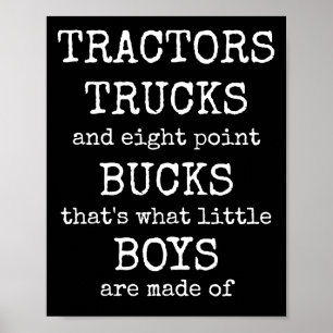 Woraus kleine Jungen gemacht sind Poster-Drucksatz Poster