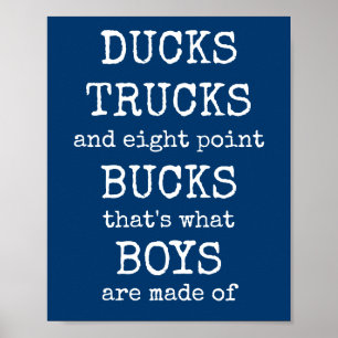 Woraus kleine Jungen gemacht sind Poster-Drucksatz Poster