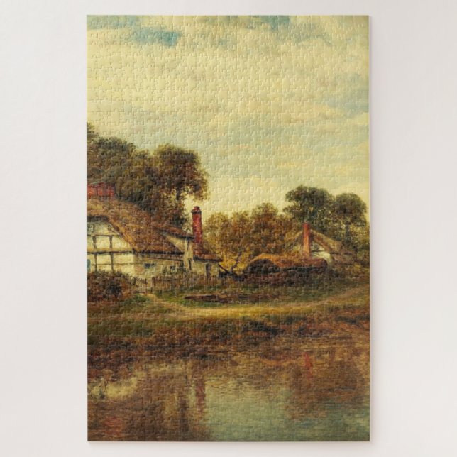 Worcester Cottages von Leader Benjamin Williams Puzzle (Vertikal)