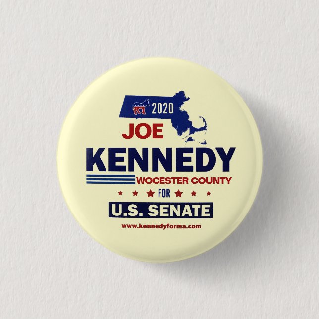 Worcester Landkreis für Joe Kennedy 2020 Button (Vorderseite)