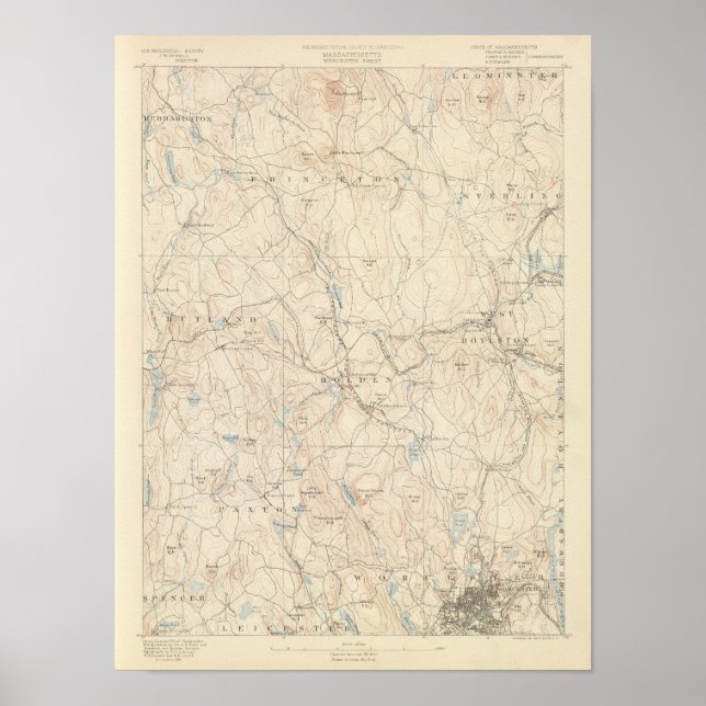 Worcester, Massachusetts Poster (Vorne)
