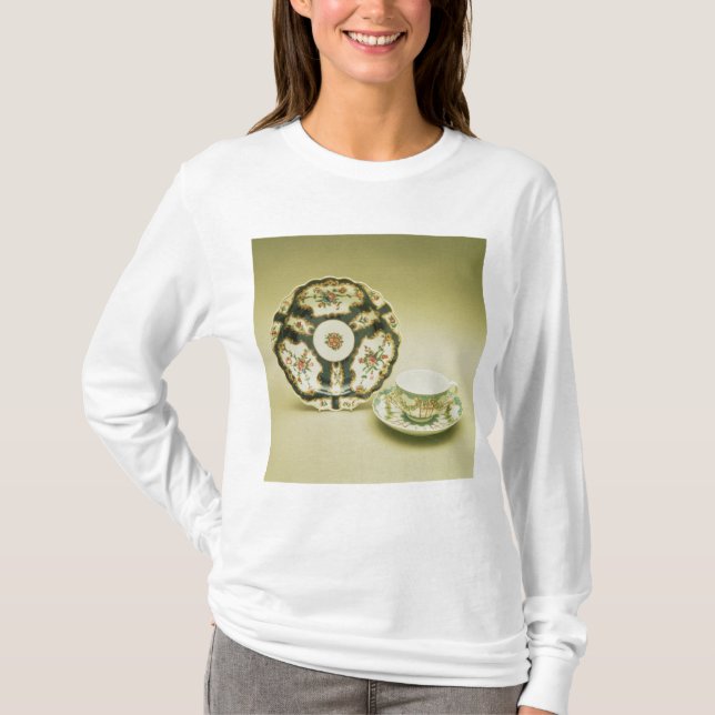 Worcester-Porzellanplatte mit blauer Dekoration T-Shirt (Vorderseite)
