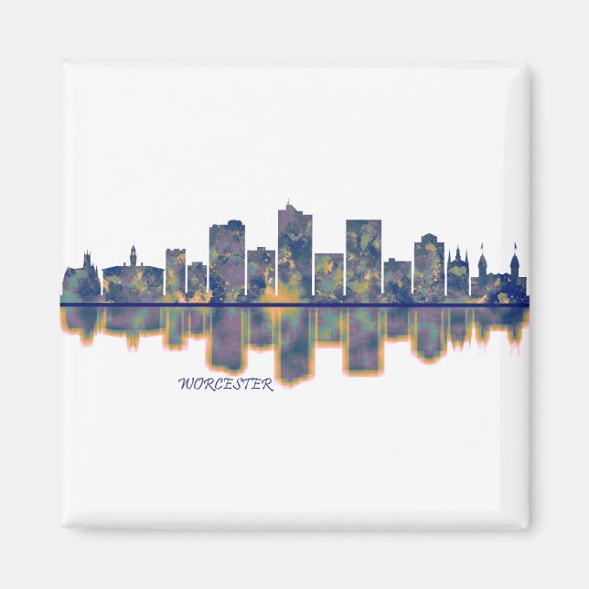Worcester Skyline Magnet (Vorne)