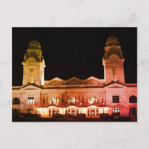 Worcester, Vintager Bahnhof MA Postkarte