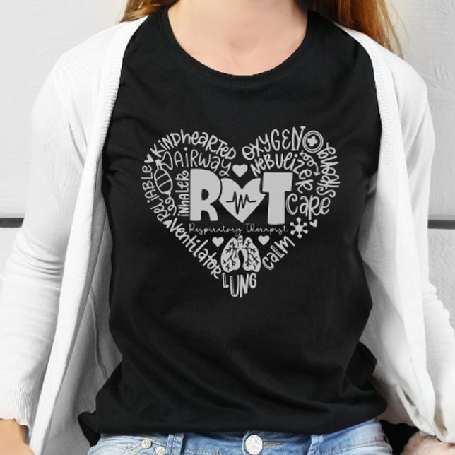 Word Art Atemtherapie T-Shirt (Respiratory Therapy Word Art T-shirt)