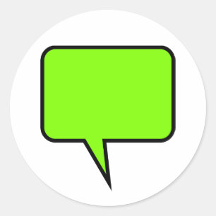 Word Balloon Runder Aufkleber