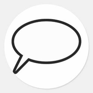 Word Balloon Runder Aufkleber