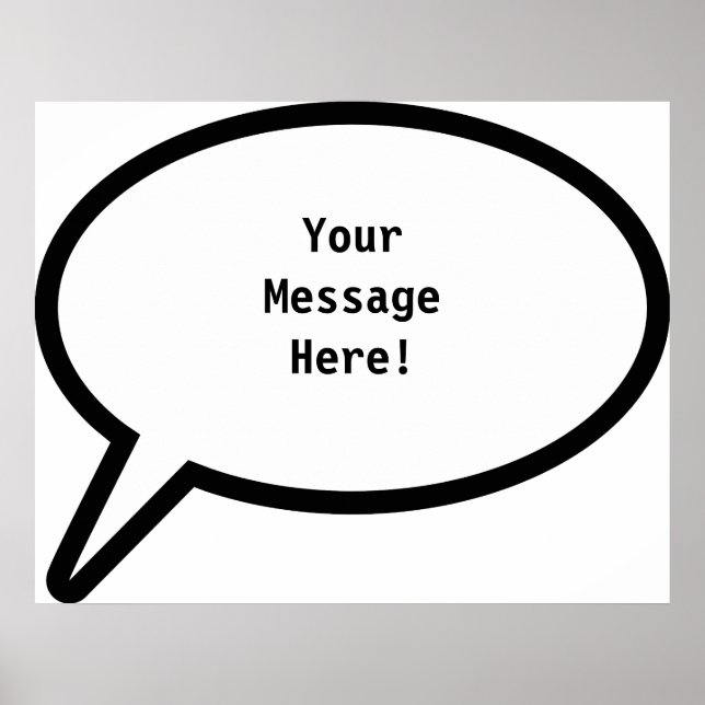 Word Balloon, YourMessageHere! Poster (Vorne)