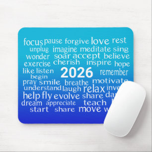 Word Cloud 2025 zu Blue Hues Mousepad