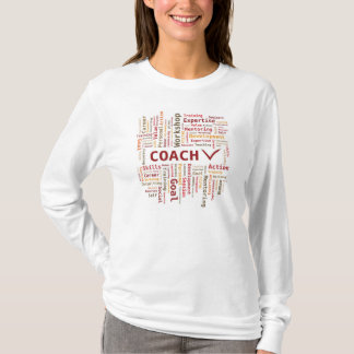 Word Cloud Coach Kompetenz - Red Orange T-Shirt