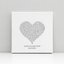 Word Cloud für Hochzeiten und Jahrestage