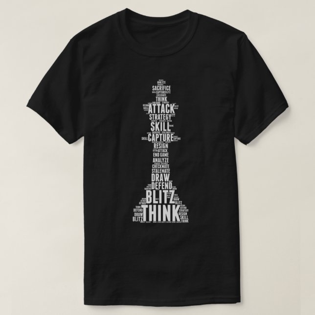 Word Cloud Schach King Schach Liebhaber T-Shirt (Design vorne)