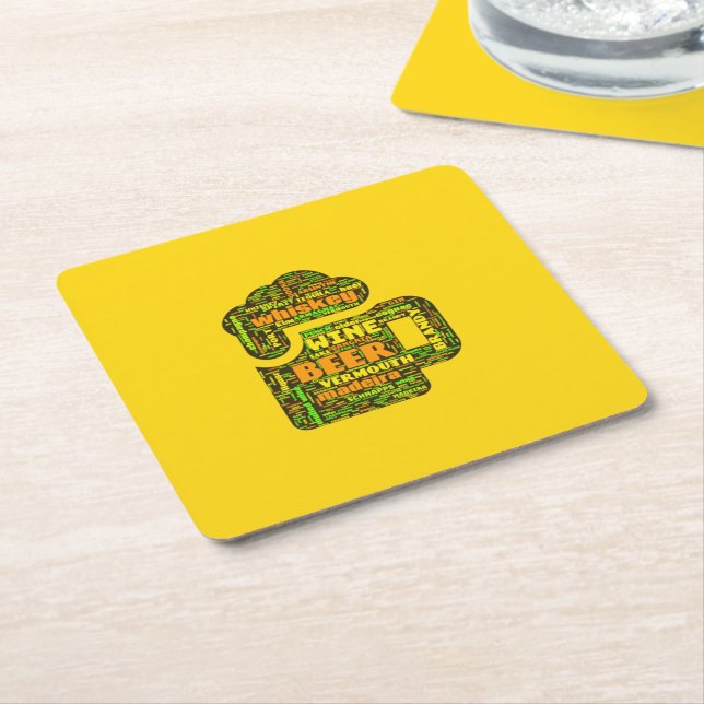 Word Cloud-Untersetzer Rechteckiger Pappuntersetzer (angewinkelt)