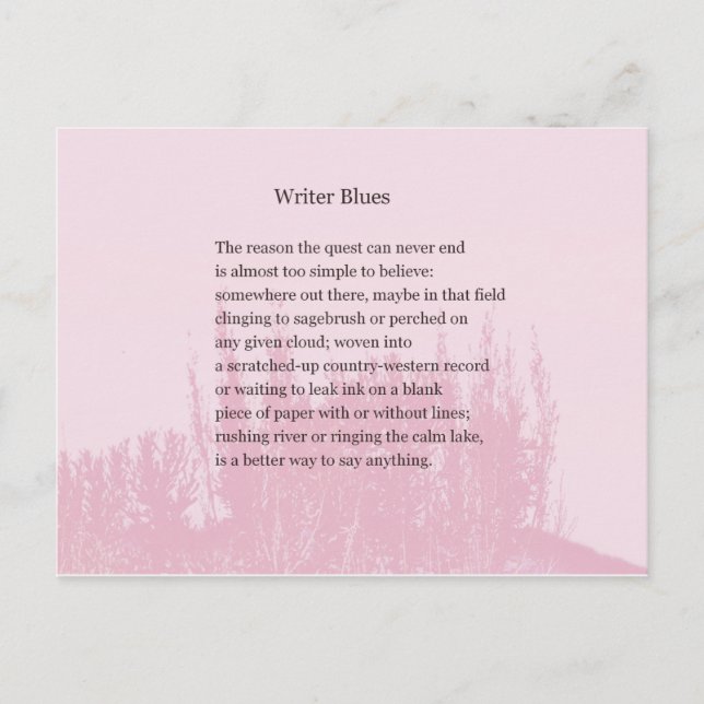 Word für Schriftsteller Postkarte (Vorderseite)