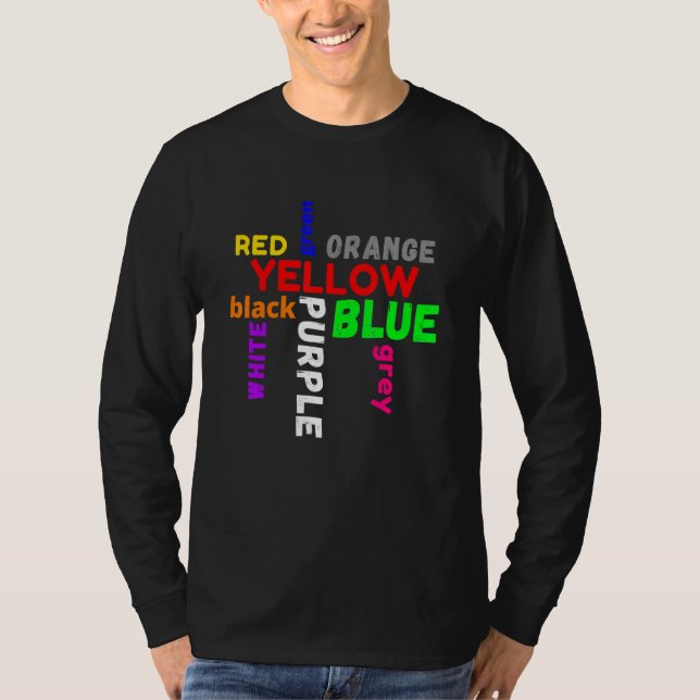 word game saying colours colourful confusion T-Shirt (Vorderseite)