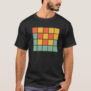 Word Games Retro Orange Gelbe Quadrate für Ha T-Shirt