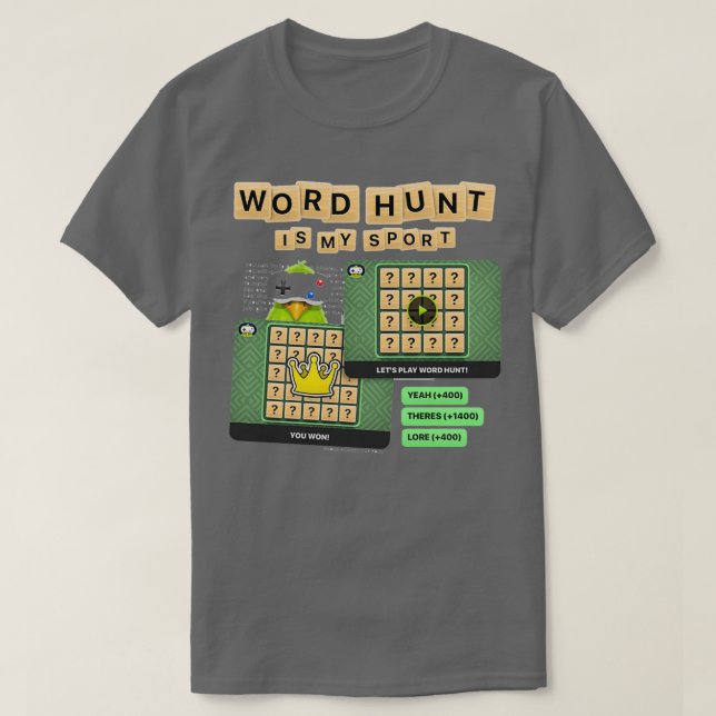 Word Hunt 1 T-Shirt (Design vorne)