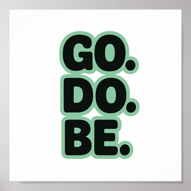 Word, Motivierend, Retro Poster (Vorne)