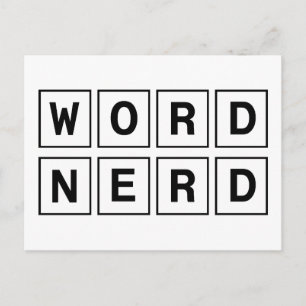 Word-Nerd Postkarte