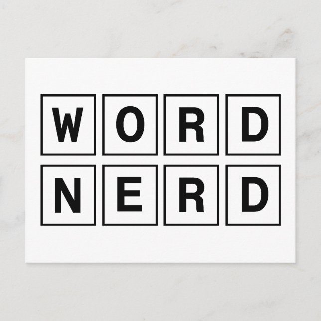 Word-Nerd Postkarte (Vorderseite)