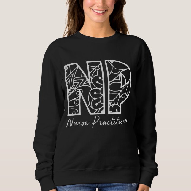 Word Np Nurse Practitioner Men Women Nurse Sweatshirt (Vorderseite)