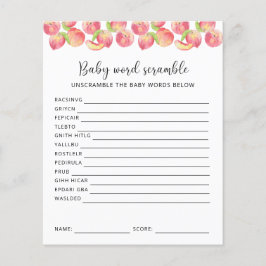 Word-Scramble abzeichnen | Baby Showspiel