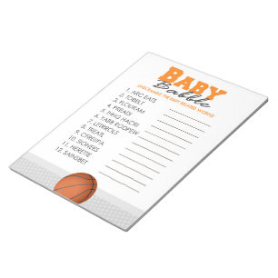 Word Scramble Basketball Baby Showroom Notizblock