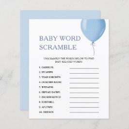 Word Scramble | Blue Balloon Baby Showspiel