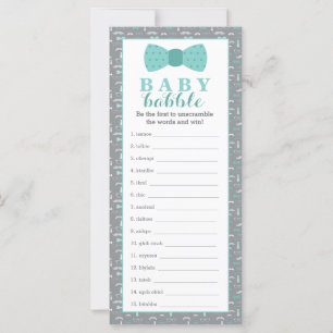 Word Scramble Game, Baby Shower, 25 Pack