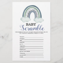 Word Scramble Rainbow Baby Showspiel