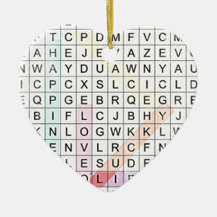 Word Search Keramikornament