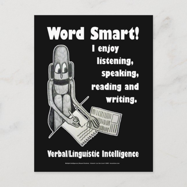 Word Smart - Leere Postkarte (Vorderseite)