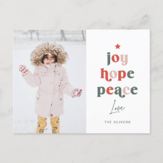 Word Tree Holiday Postcard Feiertagspostkarte