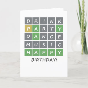 Wordle Birthday Card Dankeskarte