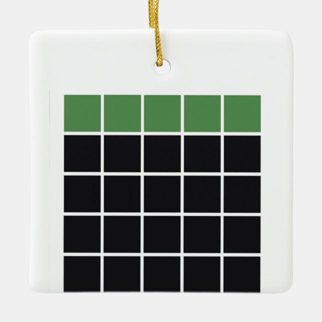 Wordle-Champion Keramikornament (Vorderseite)