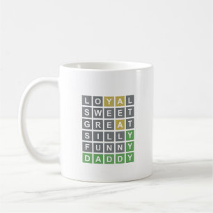 Wordle Happy Vatertag Shirt für Vater Kaffeetasse