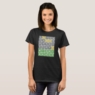 Wordle Puzzle "Miami Beach" Shirt 3