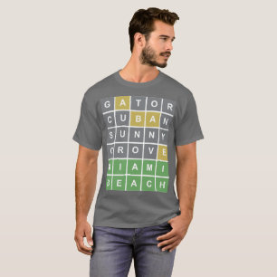Wordle Puzzle "Miami Beach" T - Shirt