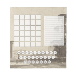 Wordle Scratch Pad Notepad Notizblock