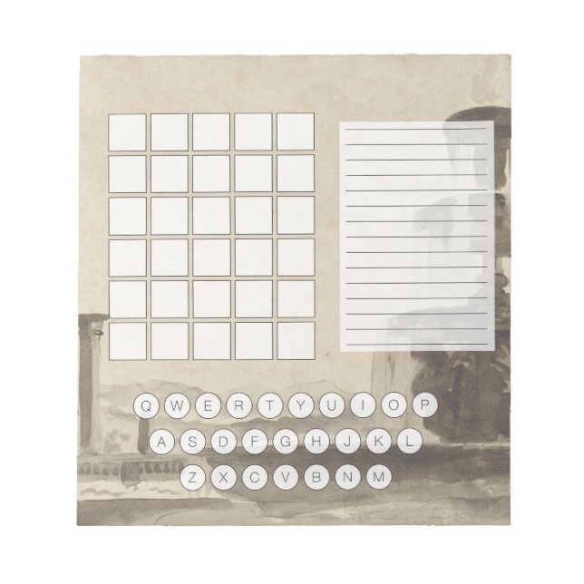 Wordle Scratch Pad Notepad Notizblock (Vorderseite)